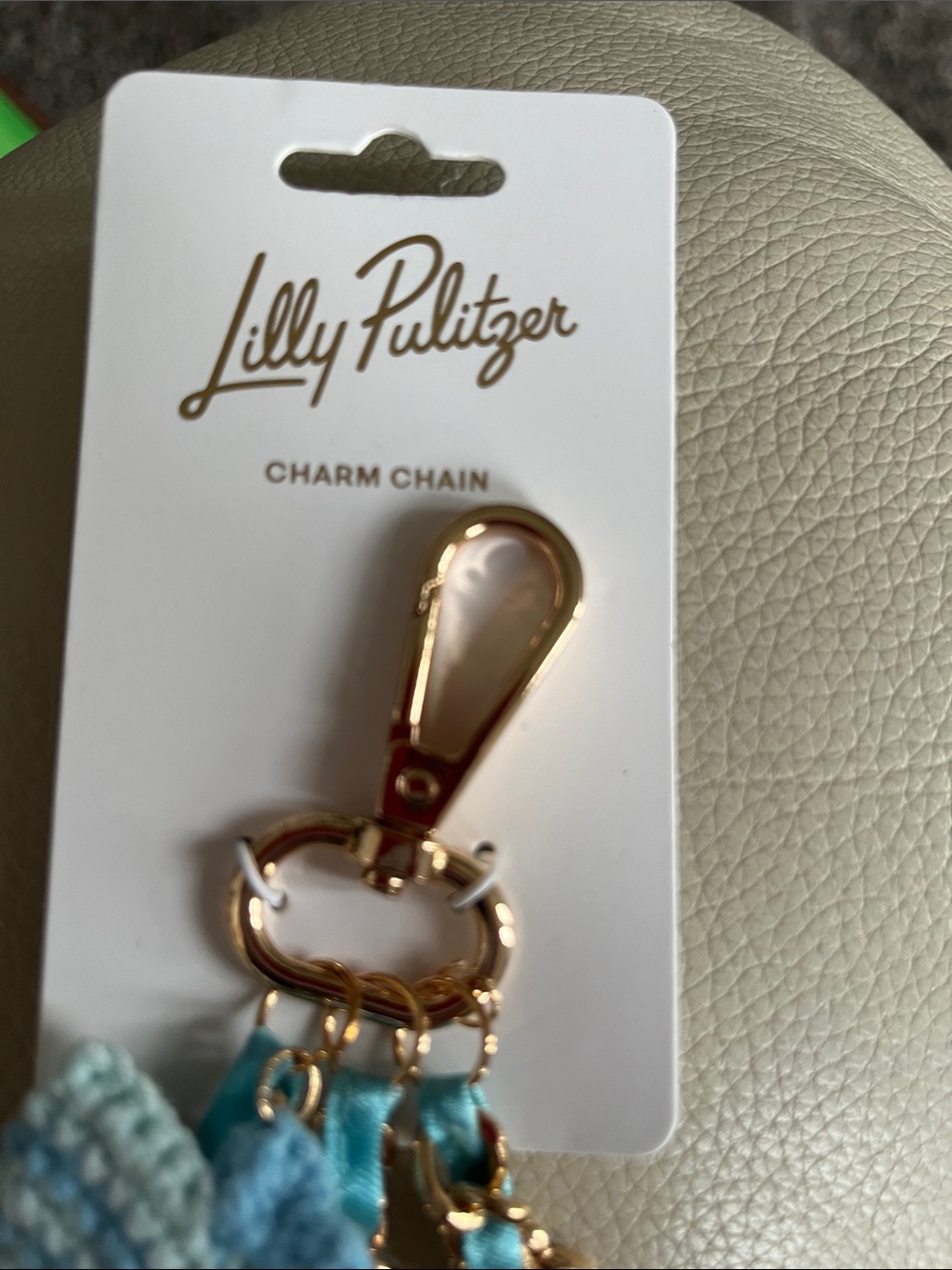 Lilly Pulitzer sea life charm chain. Bag tag or key ring. Cute. - Picture 5 of 5